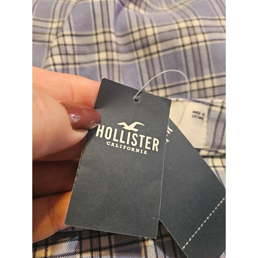 NEW Hollister Ultra High Rise Stretch Plaid Mini Pencil Skirt - Picture 9 of 10